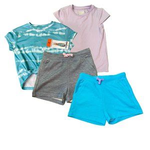 32 Degrees Cool Youth Girls Multipack Two T-Shirt and Two Shorts - Pk 4 Pieces